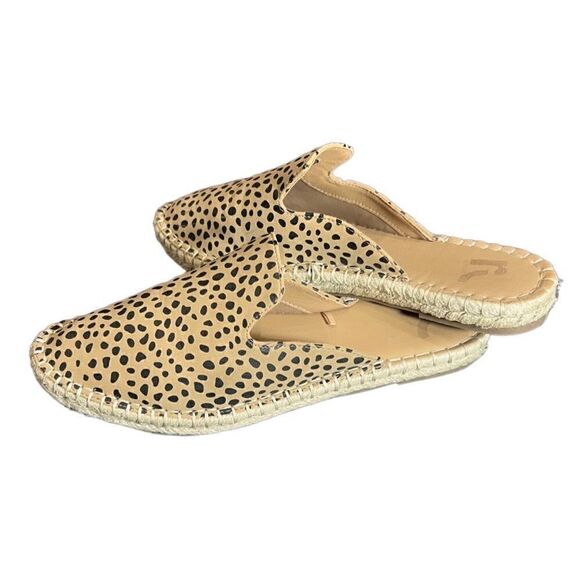 Report animal print slip on shoes mules tan black size 8 - Picture 4 of 11